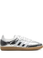 Adidas Samba OG Silver Metallic Cracked Leather