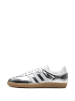 Adidas Samba OG Silver Metallic Cracked Leather - Image 3