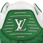 Louis Vuitton Trainer Green Monogram Denim White - Image 2