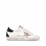 Golden Goose Superstar in white black & glitter Star