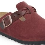 Birkenstock Red Boston Suede Clogs - Image 5