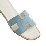 Hermes Oran sandal Bleu Clair - Image 2