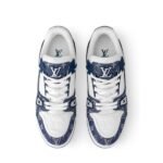 Louis Vuitton LV Trainer Monogram Denim White Blue - Image 7