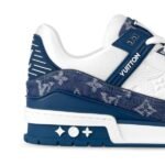 Louis Vuitton LV Trainer Monogram Denim White Blue - Image 5