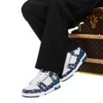 Louis Vuitton LV Trainer Monogram Denim White Blue - Image 2