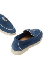Loro Piana Summer Charms Walk Loafer Suede Ocean Heart - Image 5