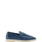 Loro Piana Summer Charms Walk Loafer Suede Ocean Heart