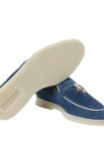 Loro Piana Summer Charms Walk Loafer Suede Ocean Heart - Image 6