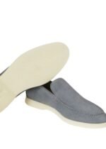 Loro Piana Summer Walk Loafer Suede Frozen Blue - Image 6