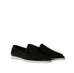 Loro Piana Summer Walk Loafer Suede Black - Image 2