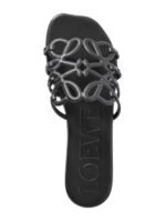 Loewe Petal Anagram slide black in soft calfskin - Image 4