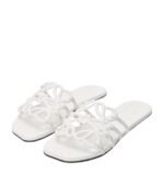 Loewe Petal Anagram slide white in soft calfskin - Image 5
