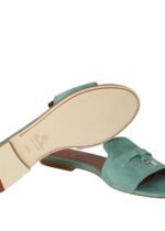 Loro Piana Summer Charms Sandal Green Sap - Image 6