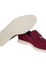 Loro Piana Summer Charms Walk Loafer Suede Bright Amaranth - Image 6