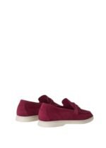 Loro Piana Summer Charms Walk Loafer Suede Bright Amaranth - Image 3