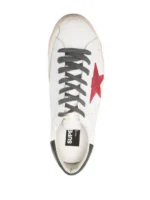Golden Goose Super-Star with red suede star and green leather heel tab - Image 2