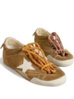 Golden Goose True-Star in tobacco-colored suede star platinum heel tab - Image 3