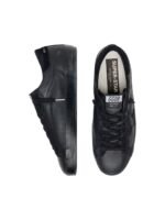 Golden Gosse Super-Star in black nappa with black suede star and heel tab - Image 2