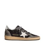 Golden Goose Ball Star in glitter with leather star and metallic leather heel tab