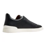 Zegna Navy Blue Deerskin Triple Stitch - Image 3