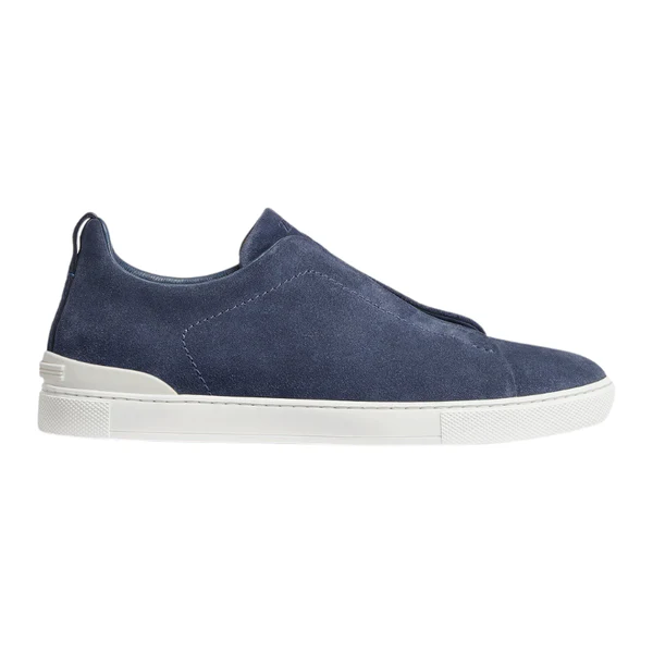 2_a470a266-d106-4496-8e70-e87e1cbeaeea Zegna Grey Mélange Suede Triple Stitch™ Sneakers - Image 1