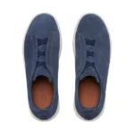 Zegna Grey Mélange Suede Triple Stitch™ Sneakers - Image 3