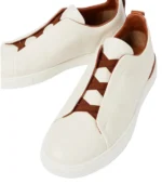 Zegna Triple Stitch leather sneakers WHITE TRIPLE STITCH - Image 2