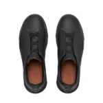 ZEGNA BLACK DEERSKIN TRIPLE STITCH™ SNEAKERS - Image 2