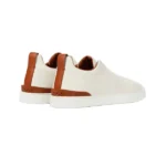 Zegna Triple Stitch leather sneakers WHITE TRIPLE STITCH - Image 4